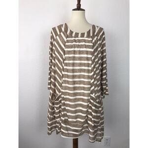 Kaktus Top Striped Tunic Stretch Knit